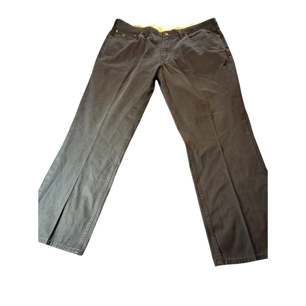 Polo Ralph Lauren 650 Straight Fit Chino Pants Black‎ 5 Pocket Men 40 x 30 Pony